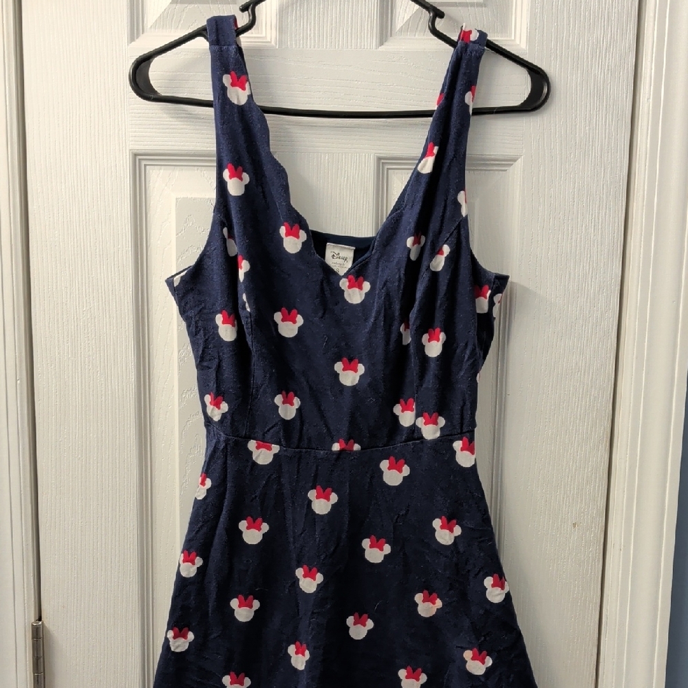 LC Lauren Conrad Navy and Red Disney Dress